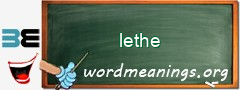 WordMeaning blackboard for lethe